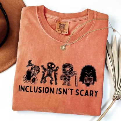 Inclusion Isn't Scary Halloween T-shirt-Magmoo