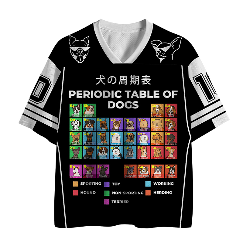 Magmoo Periodic Table Of Dogs Mesh Jersey-Magmoo
