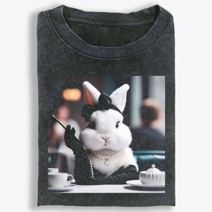 Pearl Bunny · Tea Break Retro Washed T-Shirt