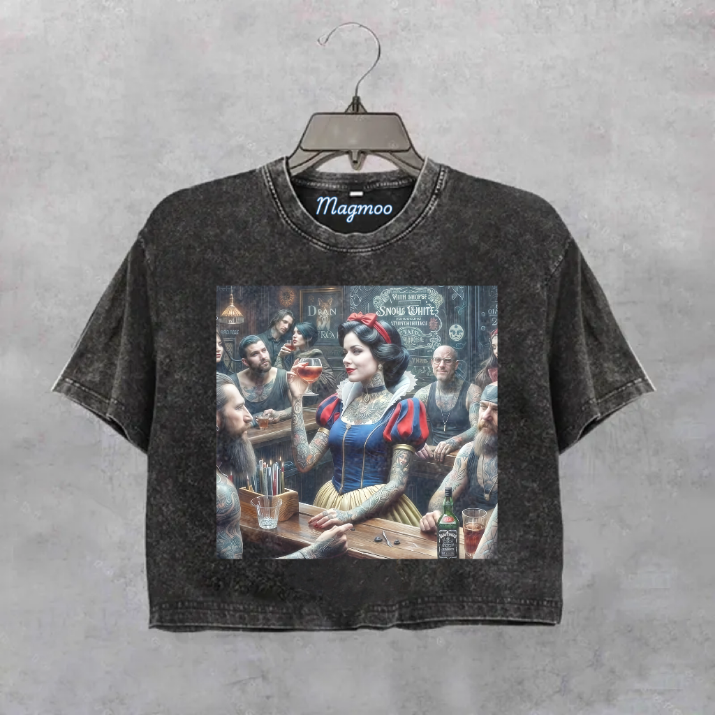 Funny Rebellious Princess Crop Shirt-Magmoo