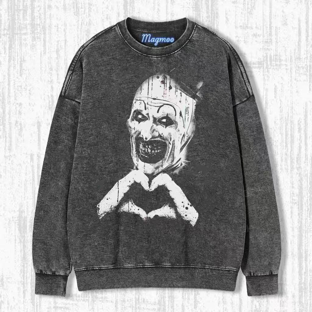 Funny Horror Movie Character Heart Hands T-shirt-Magmoo