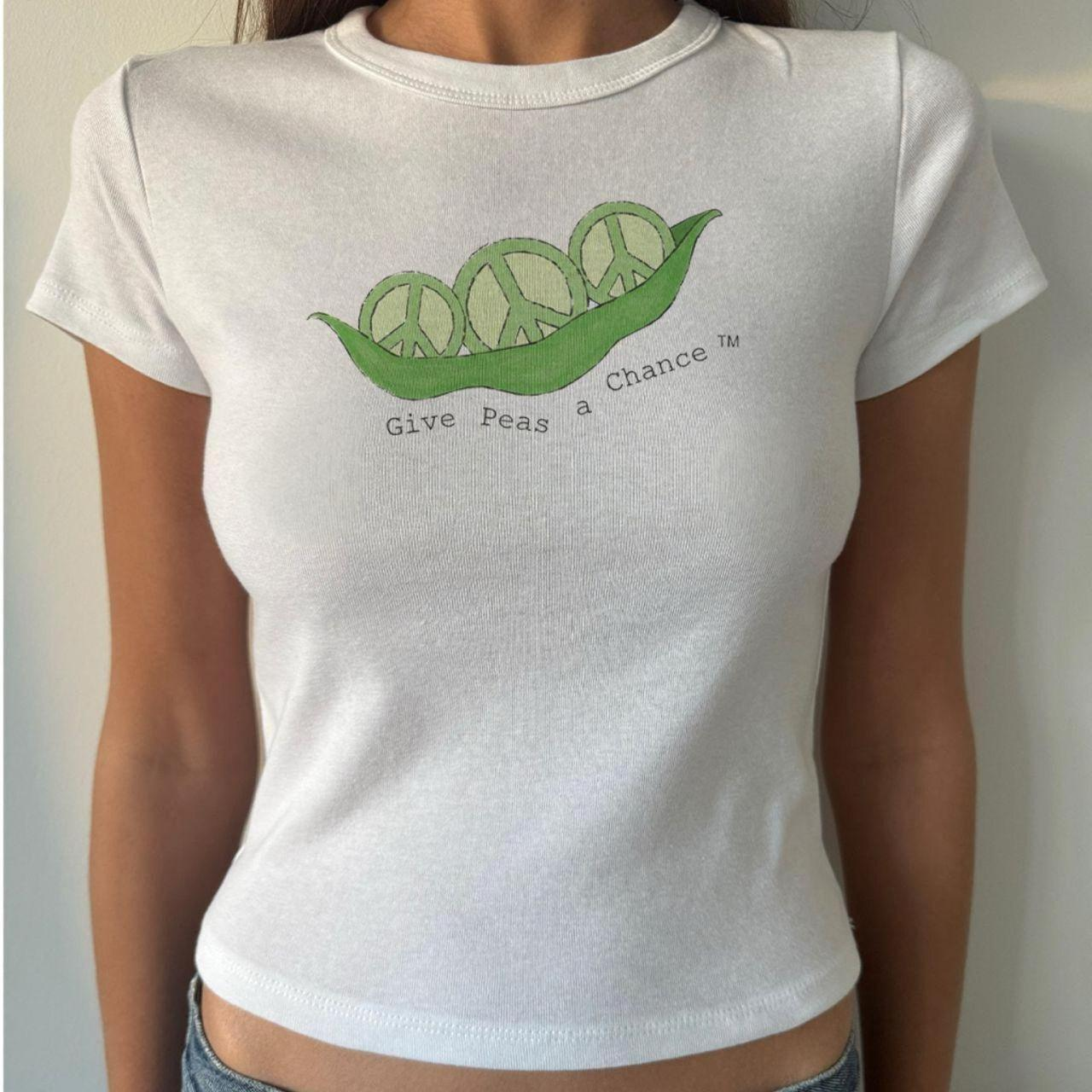 Women's Cartoon Peace Pea Tee-Magmoo