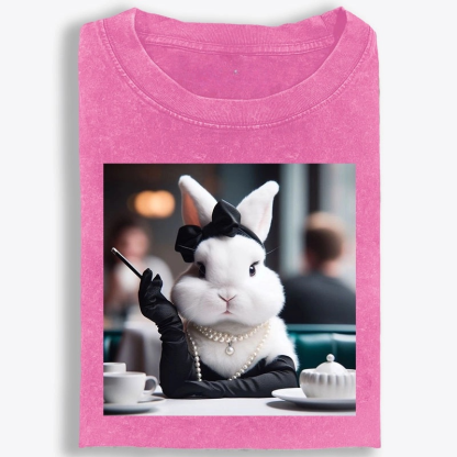 Pearl Bunny · Tea Break Retro Washed T-Shirt