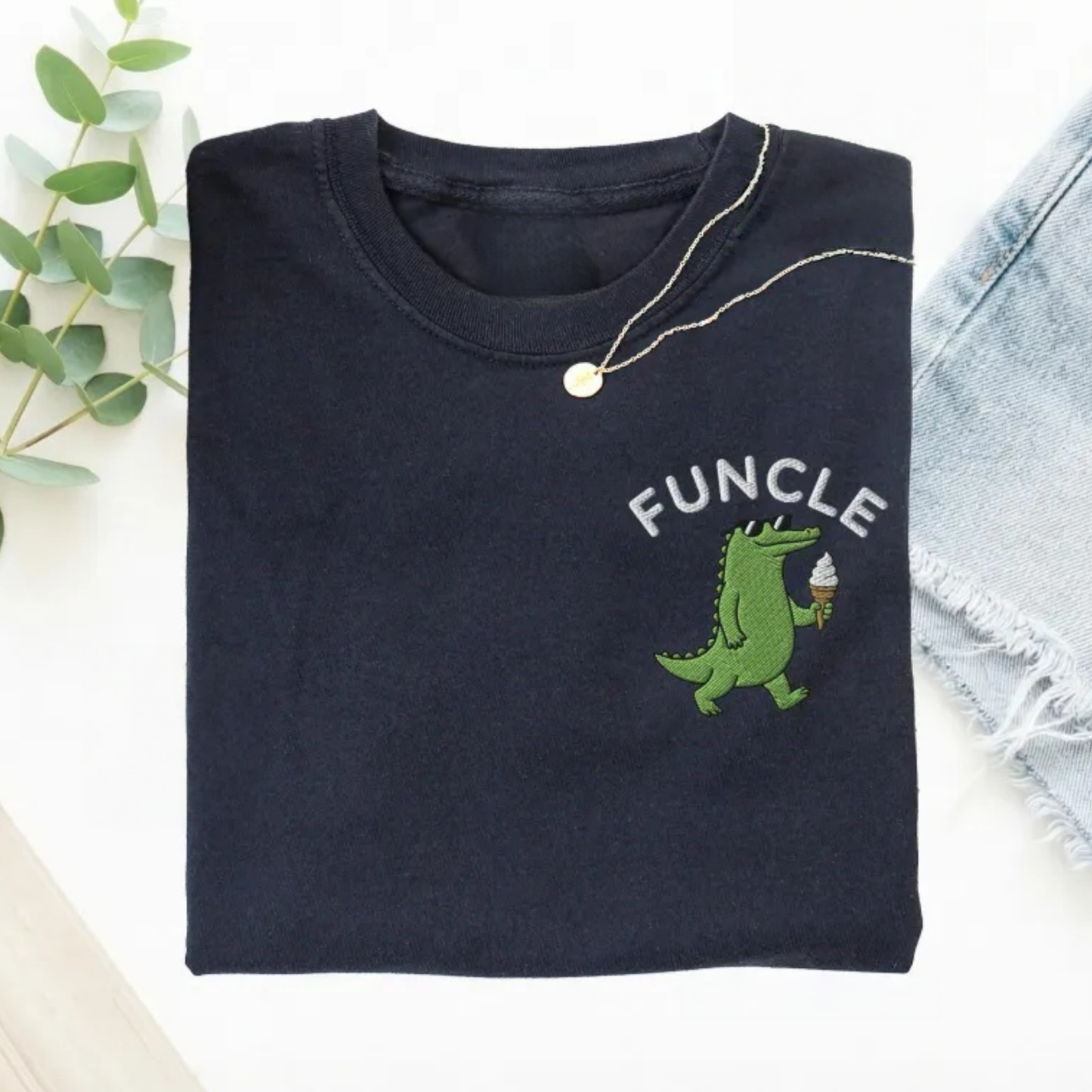 Magmoo Embroidered Funny Uncle T-shirt