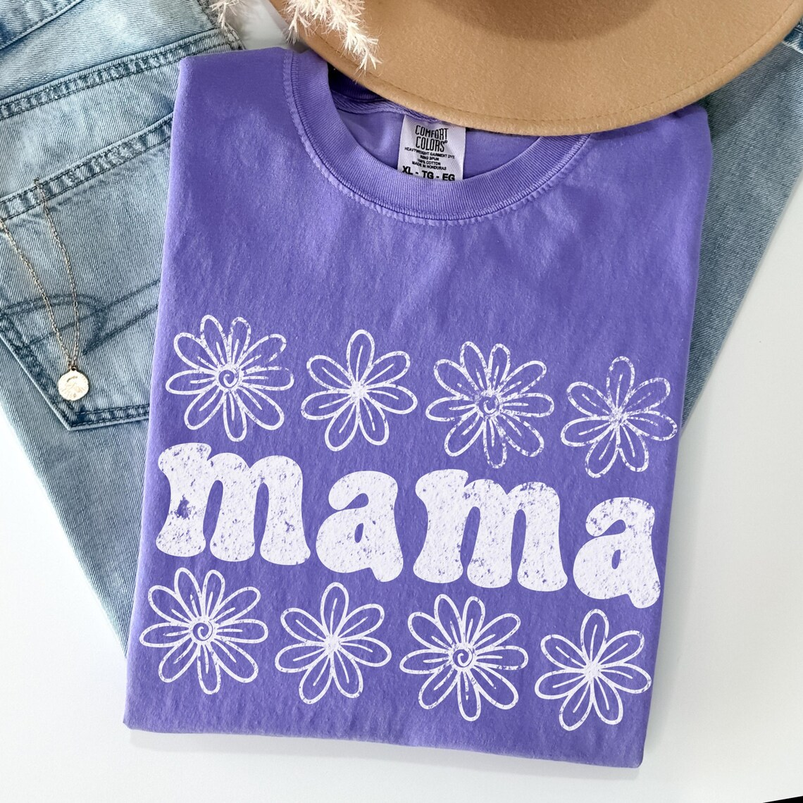 Comfort Colors Floral Mama T-shirt