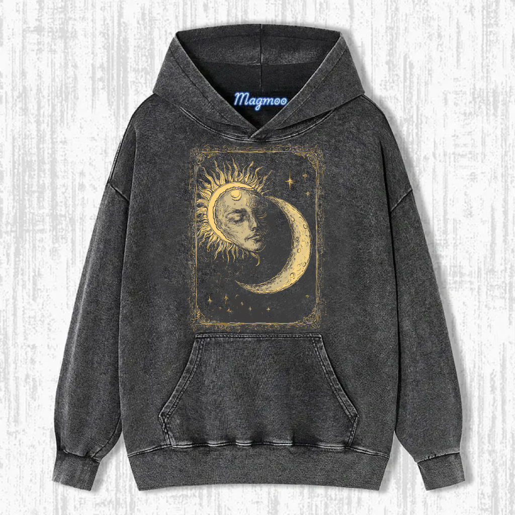 Sun and Moon Celestial Art Shirt-Magmoo