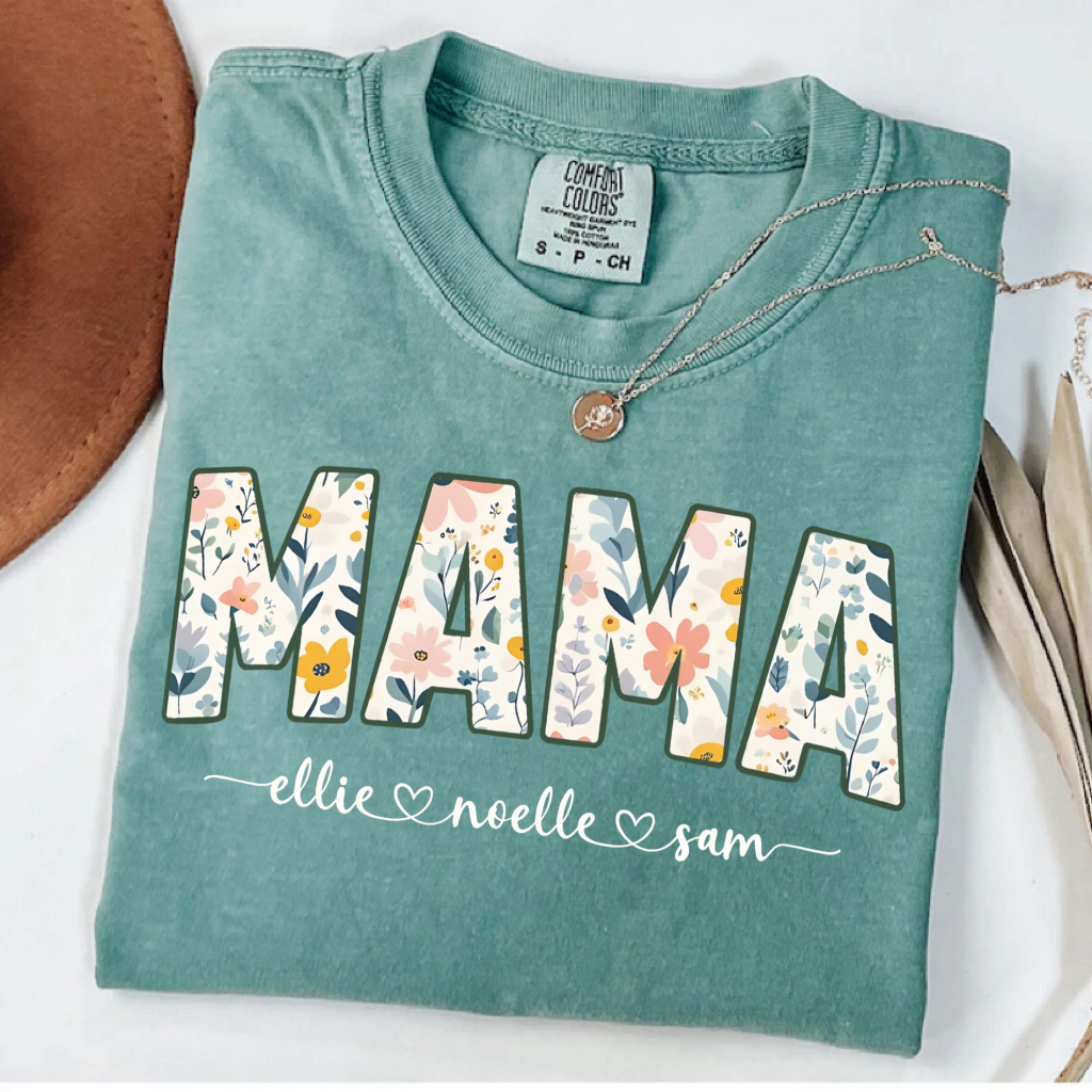 Vintage Floral Mama T-Shirt