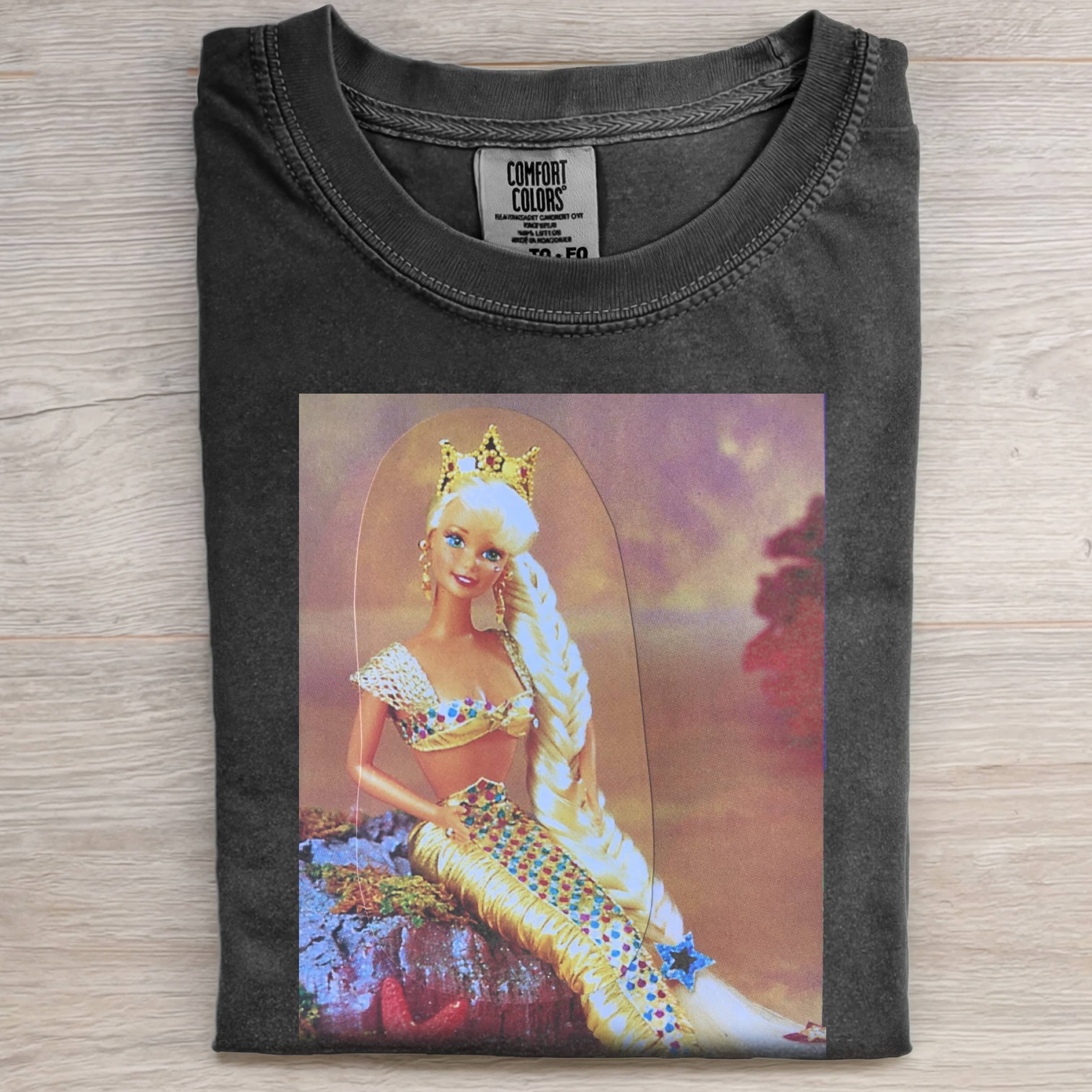 BARBIE MERMAID PRINT T-SHIRT-Magmoo
