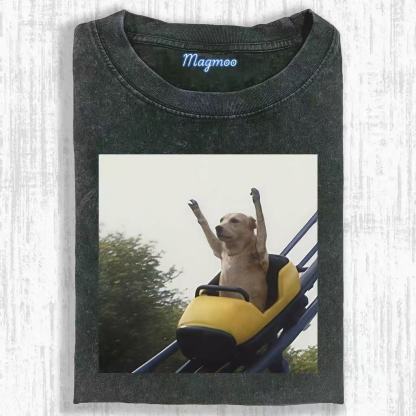 Funny Roller Coaster Dog T-shirt