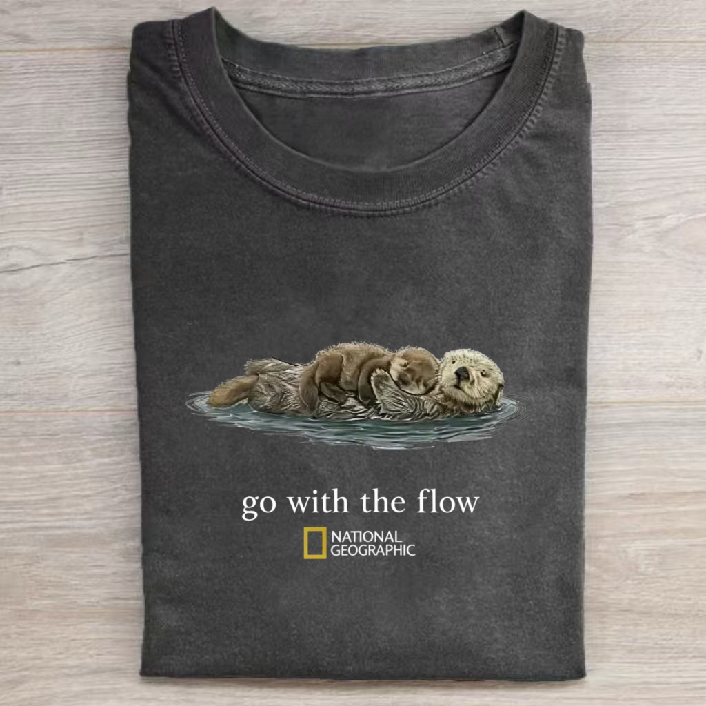 Magmoo Go With The Flow Otter Nature T-shirt