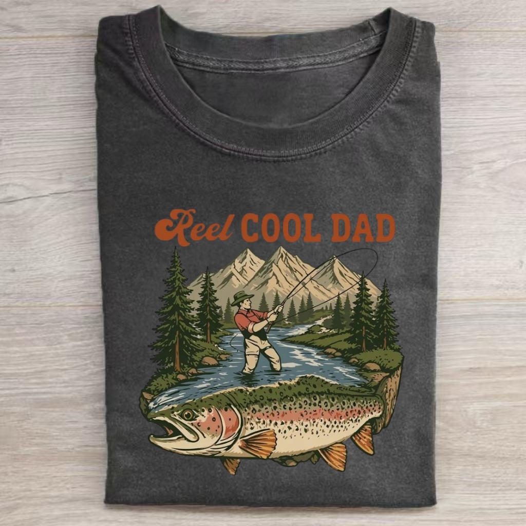 Magmoo Vintage Reel Cool Dad T-shirt
