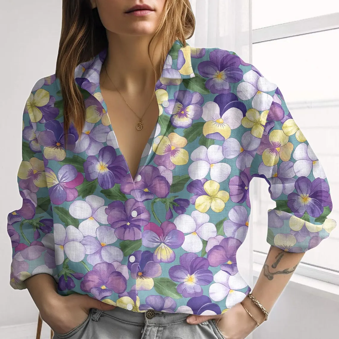 Floral Summer Blouses Shirt