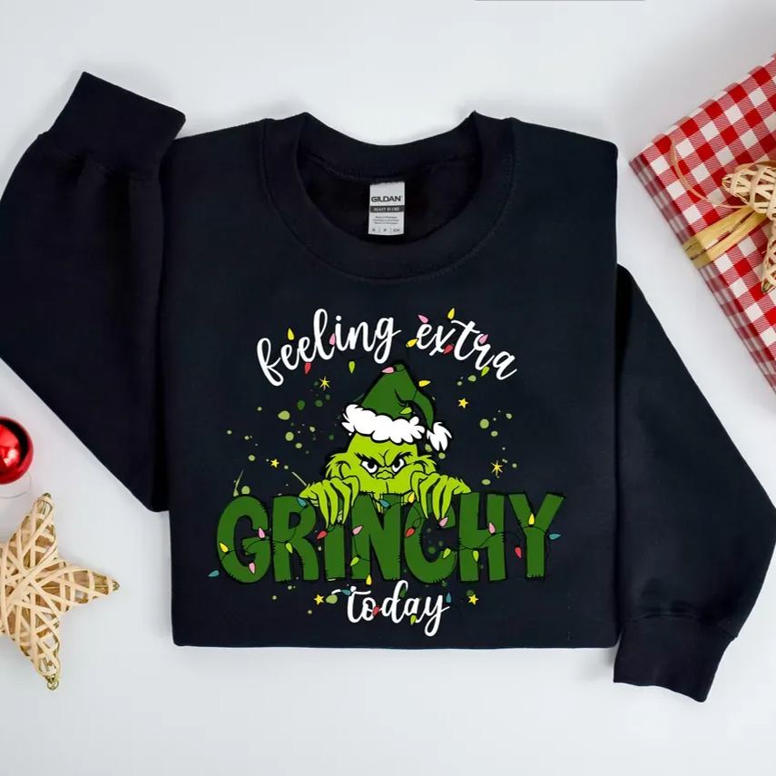 Feeling Extra Grinchy Today Christmas Sweatshirt-Magmoo