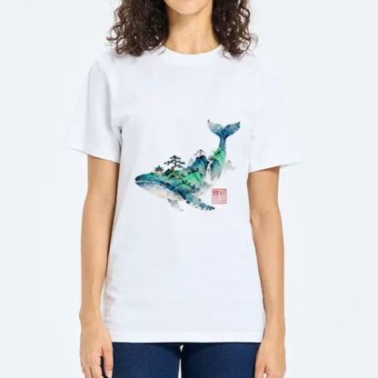 Magmoo Whale Ink Painting Landscape Classic T-Shirt