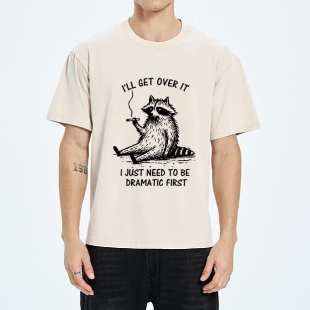 Magmoo Raccoon Dramatic Recovery Meme Washed T-Shirt