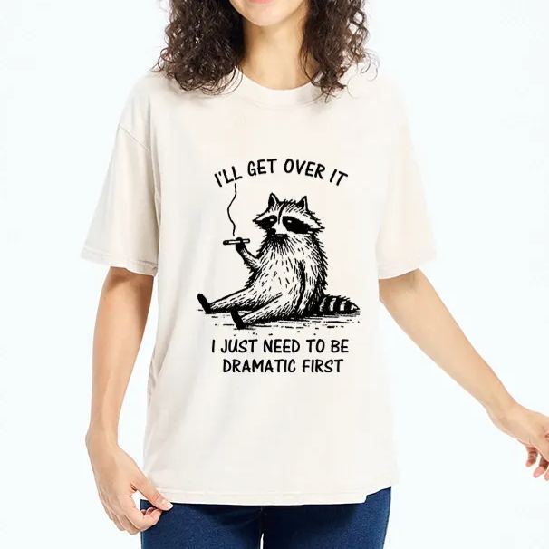 Magmoo Raccoon Dramatic Recovery Meme Washed T-Shirt