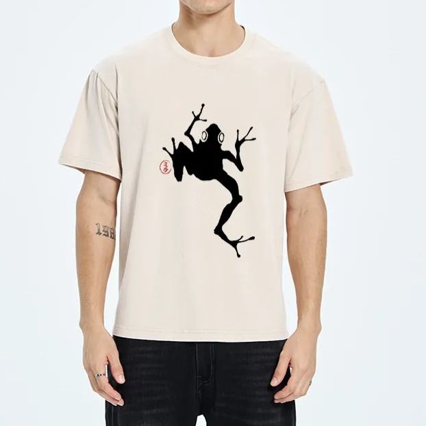 Magmoo Japanese Frog Ink Wash Washed T-Shirt