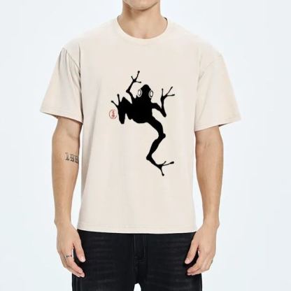 Magmoo Japanese Frog Ink Wash Washed T-Shirt