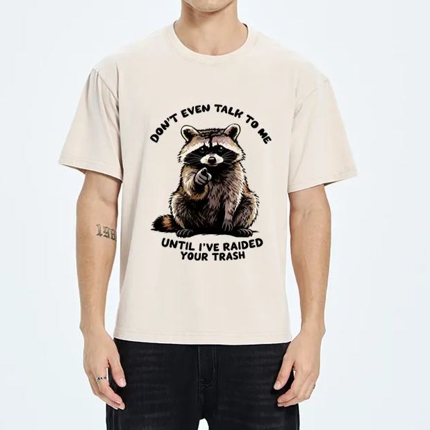 Magmoo Don't Talk To Me Raccoon Vibe Washed T-Shirt