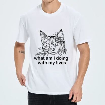 Magmoo Confused Cat Life Reflection Classic T-Shirt