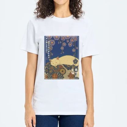 Magmoo Wisteria Flowers and Cats Classic T-Shirt