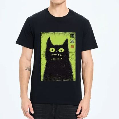 Magmoo Spooky Black Cat Japanese Classic T-Shirt