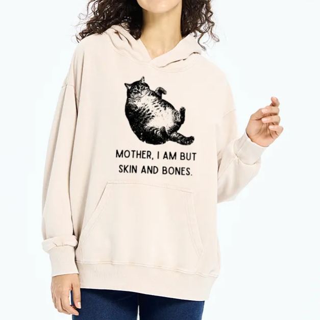 Magmoo Overweight Cat And Its Doting Owner Washed Hoodie