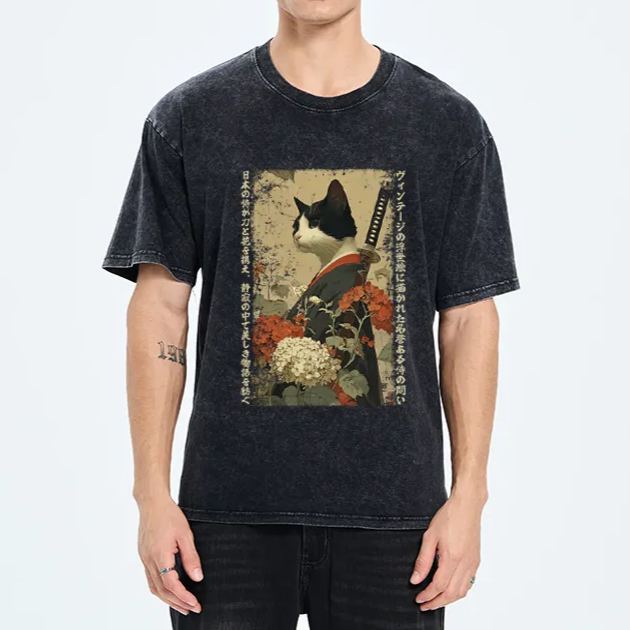 Magmoo The Floral Samurai Washed T-Shirt