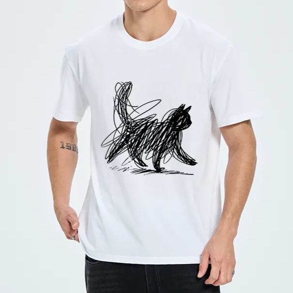 Magmoo Minimalist Cat Art Classic T-Shirt