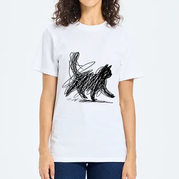 Magmoo Minimalist Cat Art Classic T-Shirt
