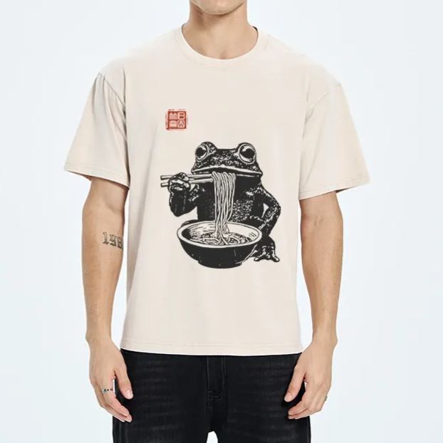 Magmoo Noodle Time For Froggy Washed T-Shirt