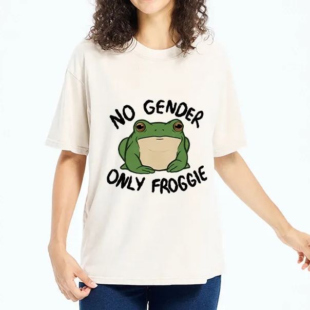 Magmoo Funny Frog Declares Identity Freedom Washed T-Shirt