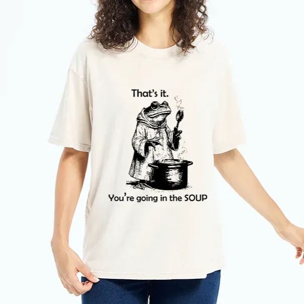 Magmoo frog Is Making Soup Washed T-Shirt