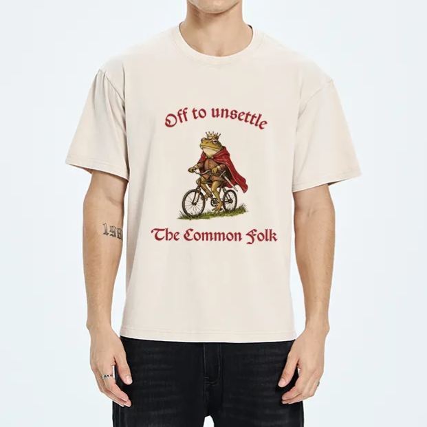 Magmoo Frog King Funny Washed T-Shirt