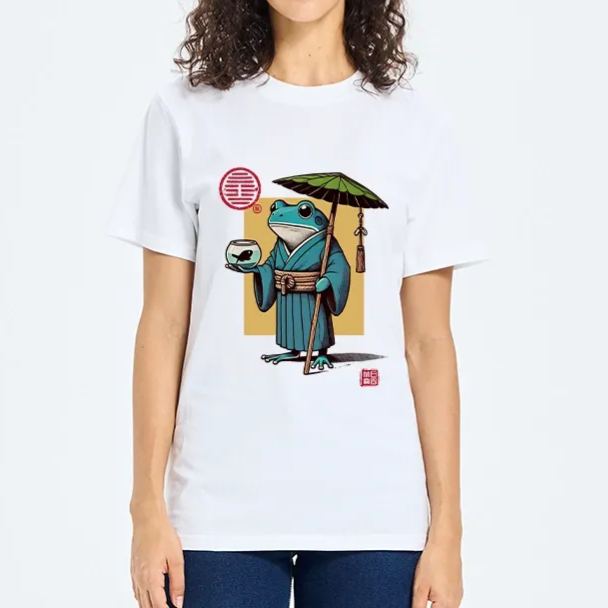 Magmoo Green Frog Samurai Classic T-Shirt