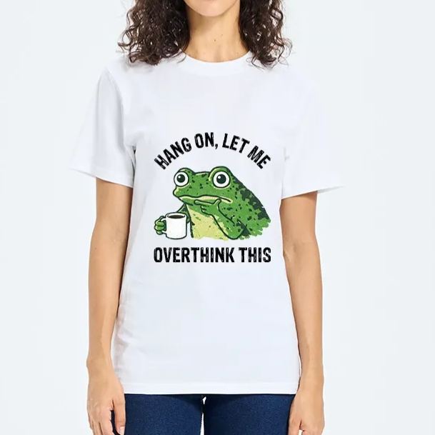 Magmoo Overthinking Frog With Coffee Classic T-Shirt