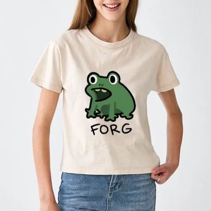 Magmoo Funny Forg Japan Women's Washed T-shirt