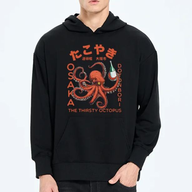 Magmoo Octopus Drinks Soju Classic Hoodie
