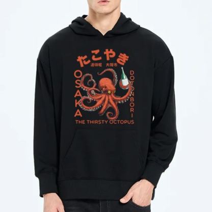 Magmoo Octopus Drinks Soju Classic Hoodie