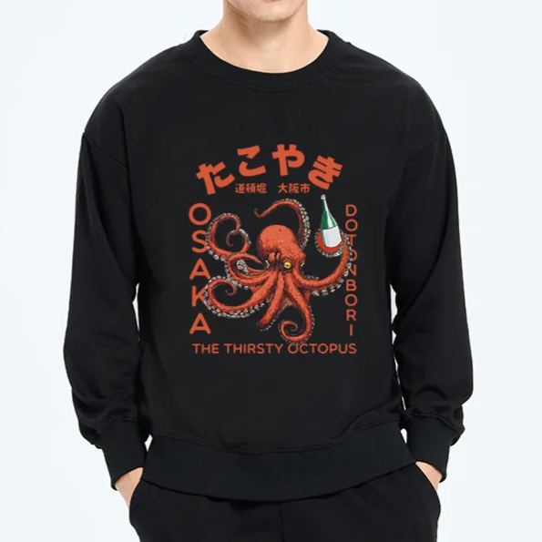 Magmoo Octopus Drinks Soju Sweatshirt