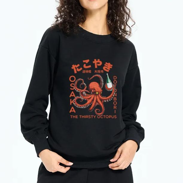 Magmoo Octopus Drinks Soju Sweatshirt