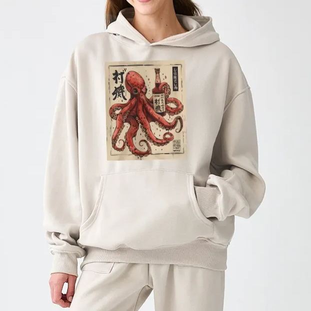 Magmoo Osaka Saké Octopus Aldult Fleece Hoodie