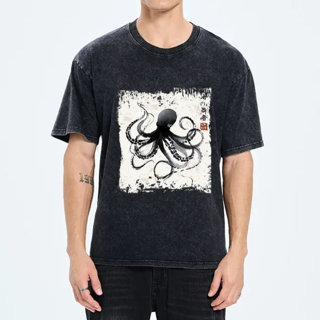 Magmoo Octopus: Dance of the Deep Washed T-Shirt