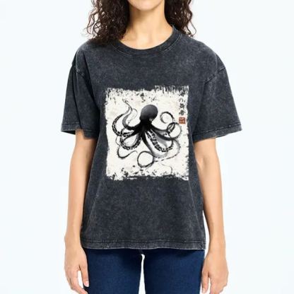 Magmoo Octopus: Dance of the Deep Washed T-Shirt