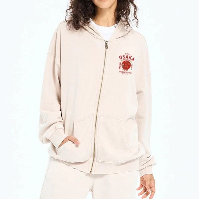 Magmoo Drunken Octopus Japan Washed Zip Hoodie
