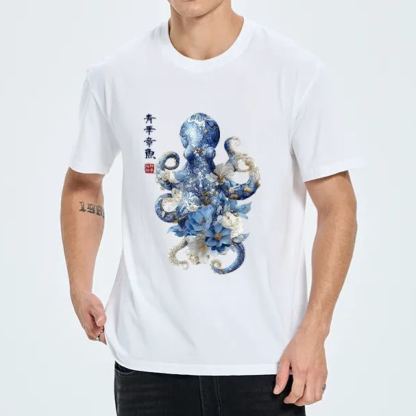 Magmoo Porcelain Blossom Octopus Classic T-Shirt