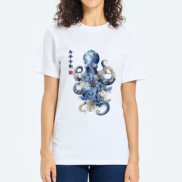 Magmoo Porcelain Blossom Octopus Classic T-Shirt