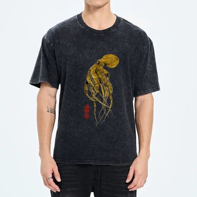 Magmoo Golden Octopus Washed T-Shirt