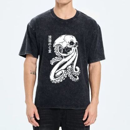 Magmoo Octopus Of The Deep Ghost Washed T-Shirt