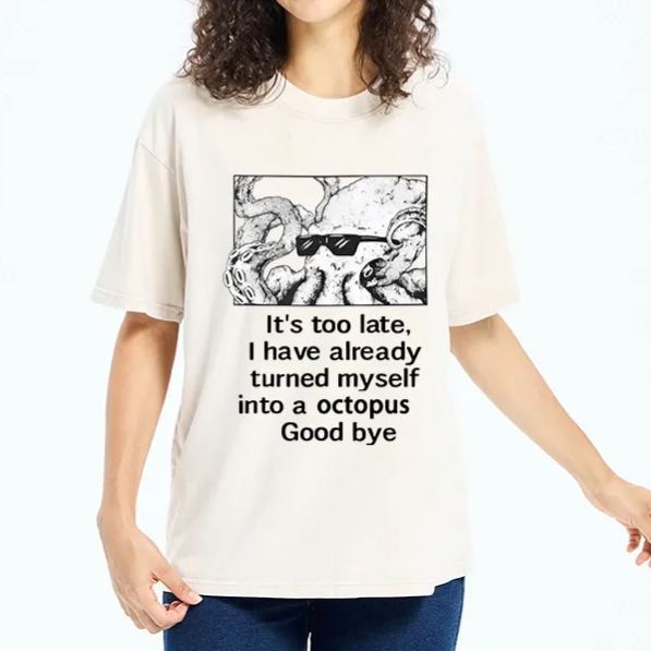Magmoo Octopus Meme I Disappeared Completely Washed T-Shirt